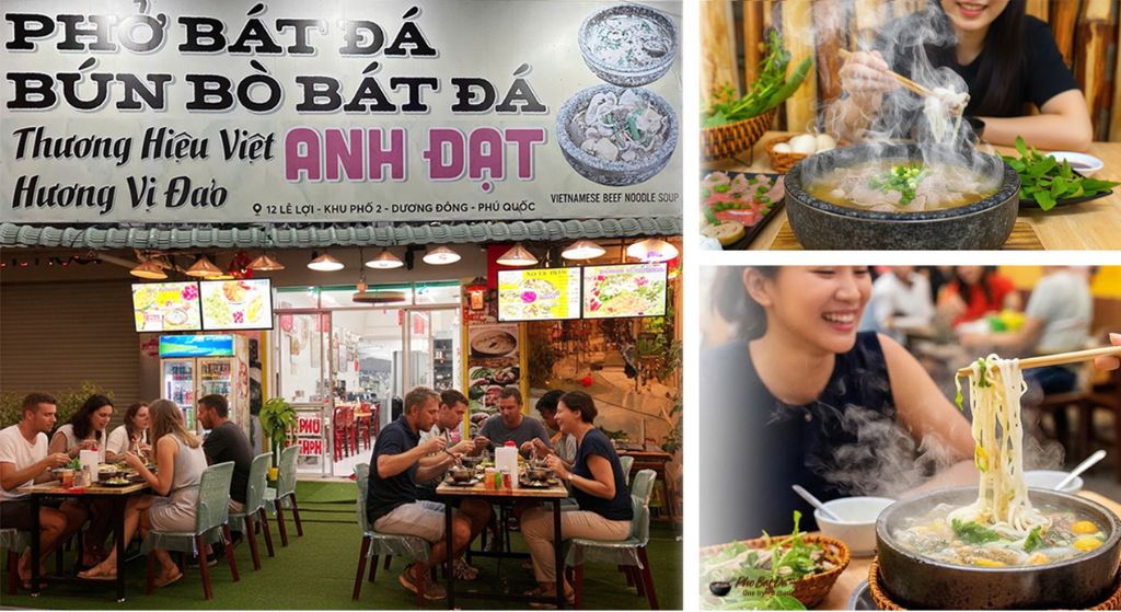 1. The familiar storefront where the journey of enjoying hot pho in a stone bowl begins at Anh Dat Restaurant 1