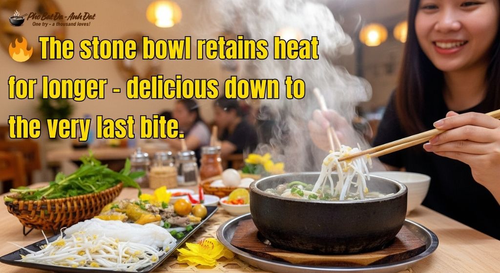 9. The stone bowl retains heat not just to keep it hot but to carry the flavor all the way to the very last spoonful